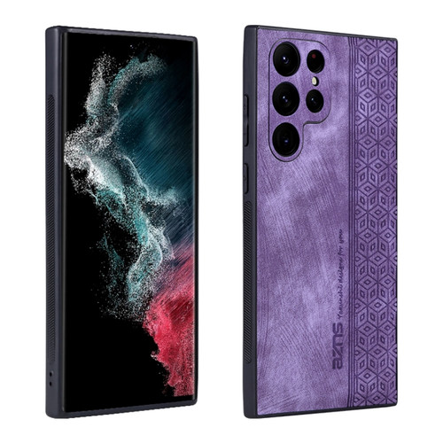 Samsung Galaxy S24 Ultra 5G AZNS 3D Embossed Skin Feel Phone Case - Purple