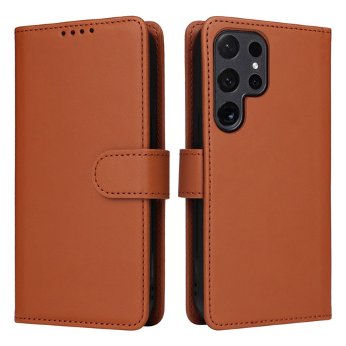 Samsung Galaxy S24 Ultra 5G BETOPNICE BN-005 2 in 1 Detachable Imitate Genuine Leather Phone Case - Brown