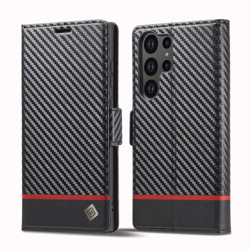 Samsung Cases - Galaxy S24 Ultra Cases Carbon Fiber Leather Black
