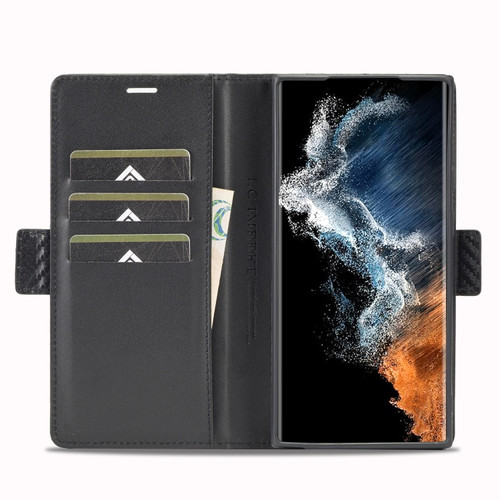 Samsung Cases - Galaxy S24 Ultra Cases Carbon Fiber Leather Black