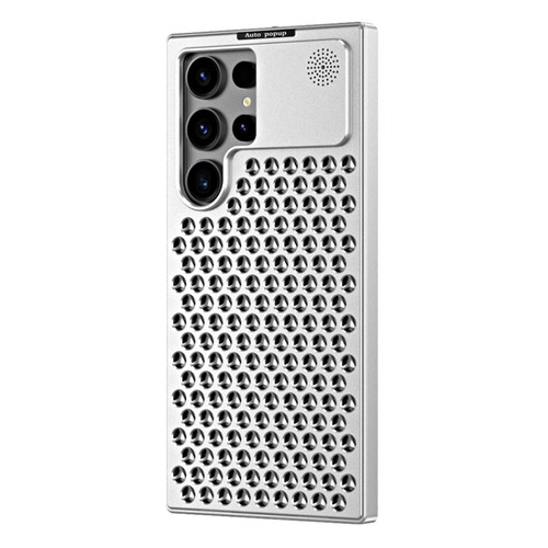 Samsung Galaxy S24 Ultra 5G R-JUST RJ58 Aromatherapy Metal Cooling Phone Case - Silver