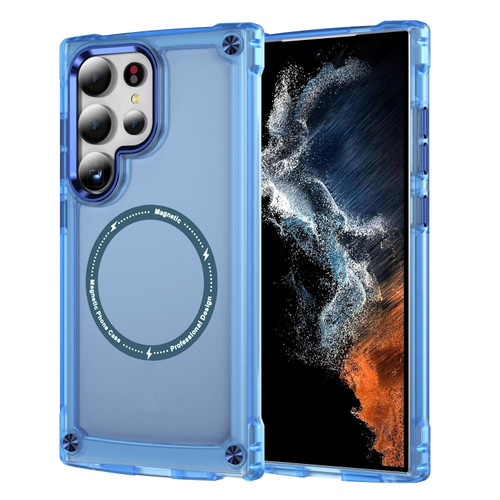 Samsung Galaxy S24 Ultra 5G Skin Feel TPU + PC MagSafe Magnetic Phone Case - Transparent Blue