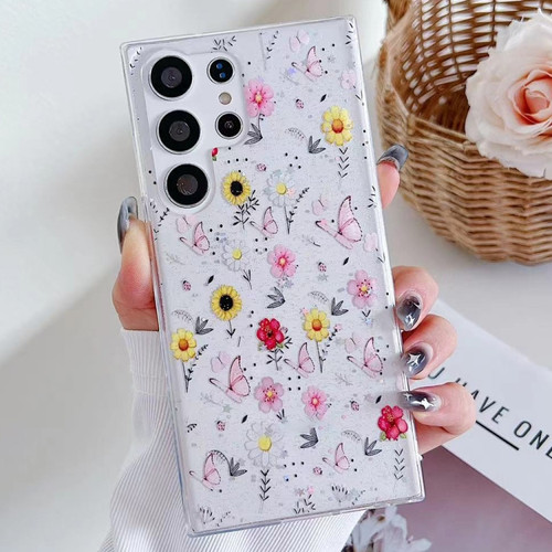 Samsung Galaxy S24 Ultra 5G Spring Garden Epoxy TPU Phone Case - F01 Love of Butterfly