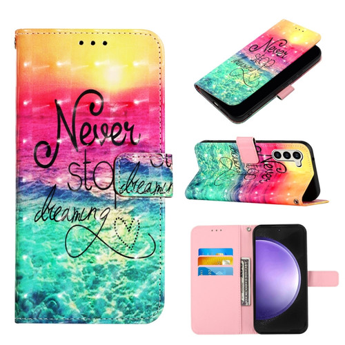 Samsung Galaxy S24+ 5G 3D Painting Horizontal Flip Leather Phone Case - Chasing Dreams