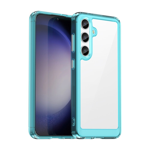 Samsung Galaxy S24+ 5G Colorful Series Acrylic + TPU Phone Case - Transparent Blue