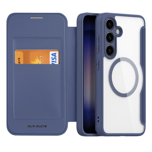 Samsung Galaxy S24+ 5G DUX DUCIS Skin X Pro Series Magsafe PC + TPU Phone Leather Case - Blue