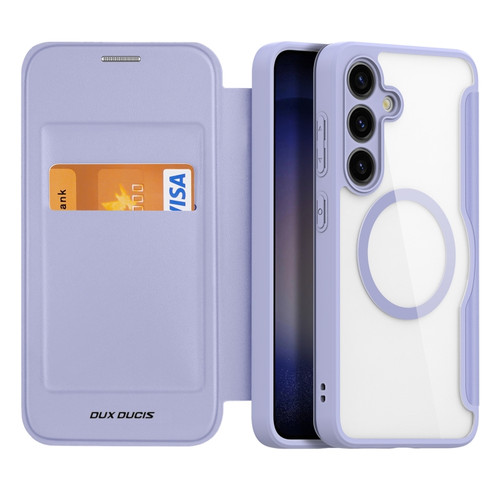 Samsung Galaxy S24+ 5G DUX DUCIS Skin X Pro Series Magsafe PC + TPU Phone Leather Case - Purple