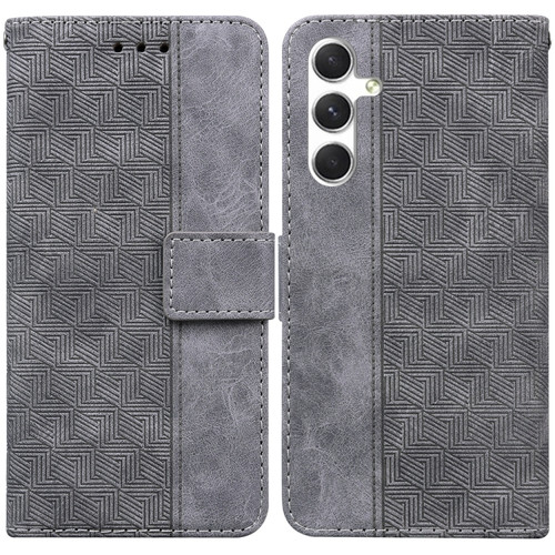 Samsung Galaxy S24+ 5G Geometric Embossed Leather Phone Case - Grey