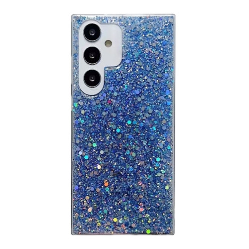 Samsung Galaxy S24+ 5G Glitter Sequins Epoxy TPU Phone Case - Blue