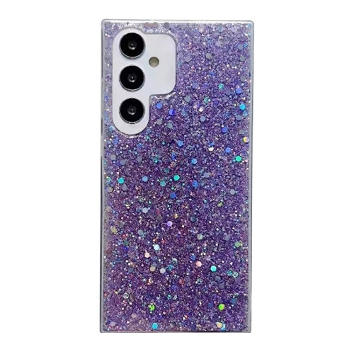 Samsung Galaxy S24+ 5G Glitter Sequins Epoxy TPU Phone Case - Purple