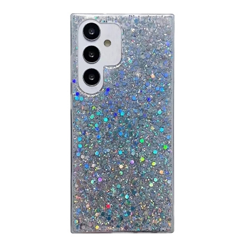 Samsung Galaxy S24+ 5G Glitter Sequins Epoxy TPU Phone Case - Silver