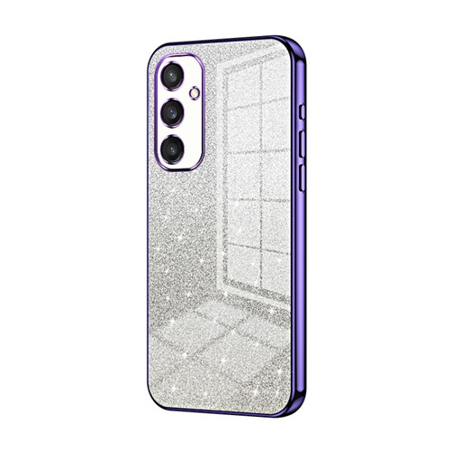 Samsung Galaxy S24+ 5G Gradient Glitter Powder Electroplated Phone Case - Purple