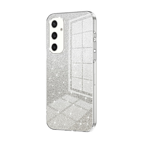 Samsung Galaxy S24+ 5G Gradient Glitter Powder Electroplated Phone Case - Transparent