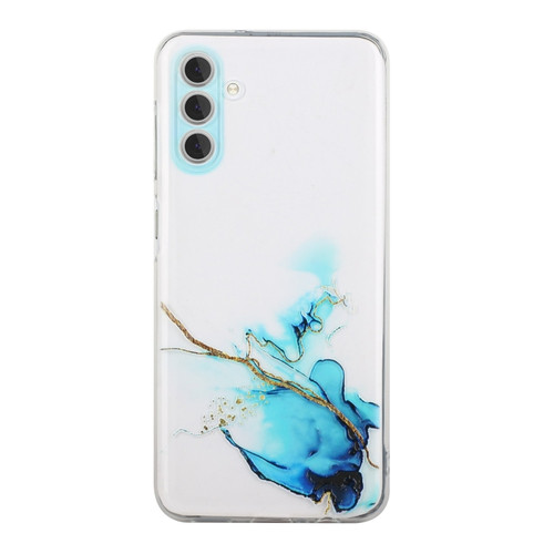 Samsung Galaxy S24+ 5G Hollow Marble Pattern TPU Phone Case - Blue