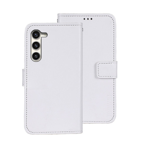Samsung Galaxy S24+ 5G idewei Crazy Horse Texture Leather Phone Case - White