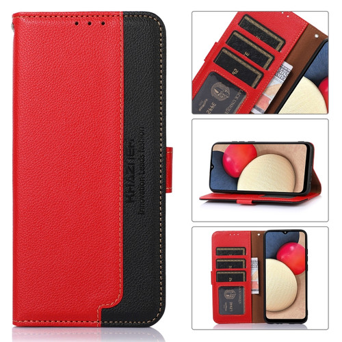 Samsung Galaxy S24+ 5G KHAZNEH Litchi Texture Leather RFID Phone Case - Red