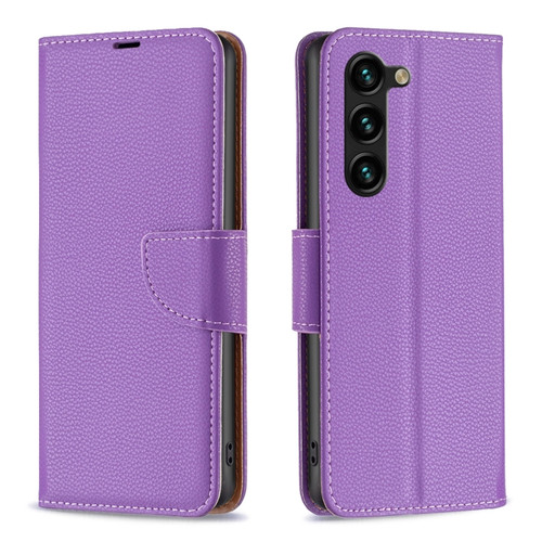 Samsung Galaxy S24+ 5G Litchi Texture Pure Color Flip Leather Phone Case - Purple