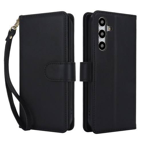 Samsung Galaxy S24+ 5G Multi-Card Wallet RFID Leather Phone Case - Black