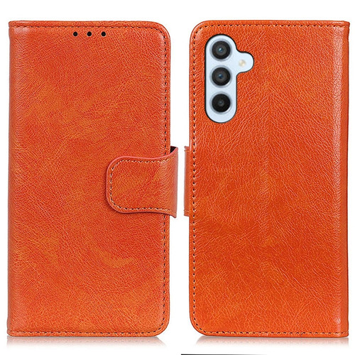 Samsung Galaxy S24+ 5G Nappa Texture Leather Phone Case - Orange