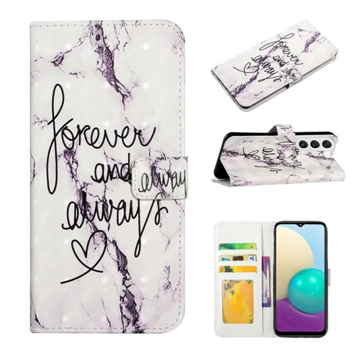 Samsung Galaxy S24+ 5G Oil Embossed 3D Drawing Leather Phone Case - Words Marble