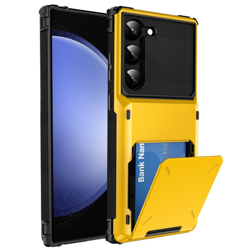 Samsung Galaxy S24+ 5G Scratch-Resistant Shockproof Heavy Duty Rugged Armor Phone Case - Yellow