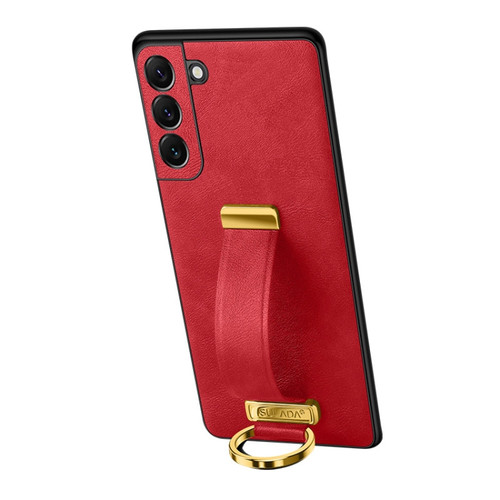 Samsung Galaxy S24+ 5G SULADA PC + Leather Texture Skin Feel Shockproof Phone Case - Red