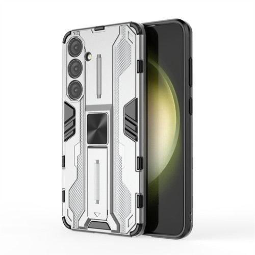 Samsung Galaxy S24+ 5G Supersonic Armor PC Hybrid TPU Phone Case - Silver