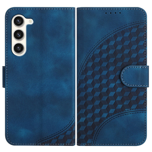 Samsung Galaxy S24+ 5G YX0060 Elephant Head Embossed Phone Leather Case with Lanyard - Royal Blue