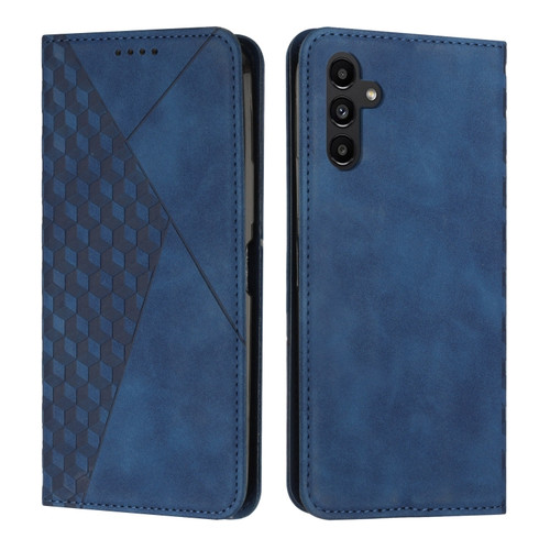 Samsung Galaxy S24+ Diamond Splicing Skin Feel Magnetic Leather Phone Case - Blue