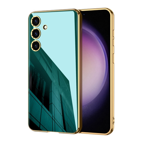 Samsung Galaxy S24 5G GKK Electroplating TPU Full Coverage Phone Case - Green