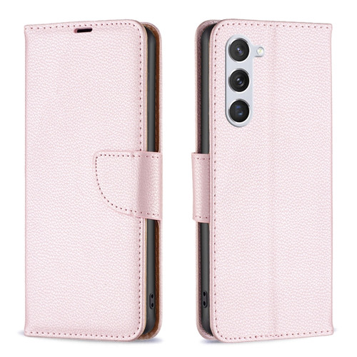 Samsung Galaxy S24 5G Litchi Texture Pure Color Flip Leather Phone Case - Rose Gold