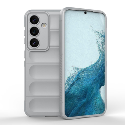 Samsung Galaxy S24 5G Magic Shield TPU + Flannel Phone Case - Grey