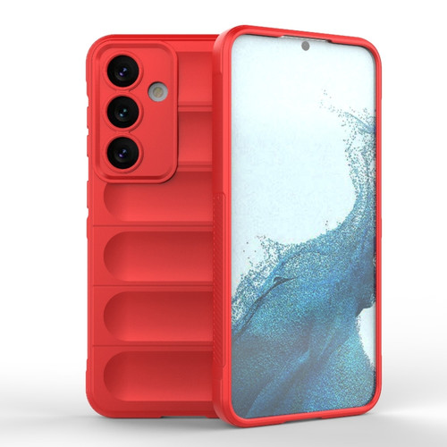 Samsung Galaxy S24 5G Magic Shield TPU + Flannel Phone Case - Red