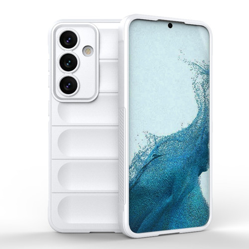 Samsung Galaxy S24 5G Magic Shield TPU + Flannel Phone Case - White