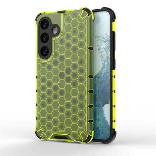 Samsung Galaxy S24 5G Shockproof Honeycomb Phone Case - Green