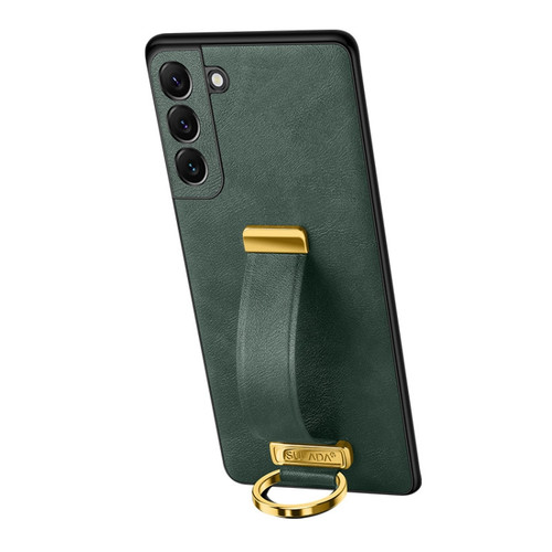 Samsung Galaxy S24 5G SULADA PC + Leather Texture Skin Feel Shockproof Phone Case - Green