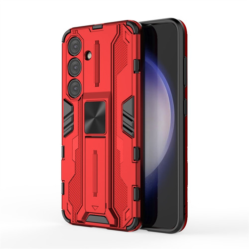 Samsung Galaxy S24 5G Supersonic Armor PC Hybrid TPU Phone Case - Red