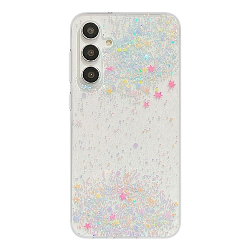 Samsung Galaxy S24 Ultra 5G Dreamy Star Glitter Epoxy TPU Phone Case - Transparent