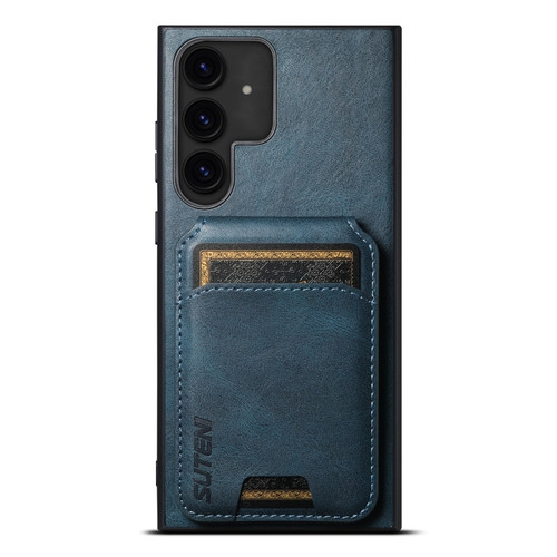 Samsung Galaxy A14 4G/5G Suteni H02 Leather Wallet Stand Back Phone Case - Blue