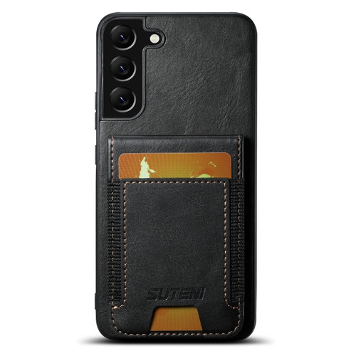 Samsung Galaxy A14 4G/5G Suteni H03 Oil Wax Leather Wallet Stand Back Phone Case - Black