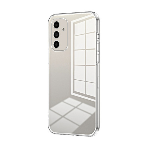 Samsung Galaxy A14 5G Transparent Plating Fine Hole Phone Case - Transparent