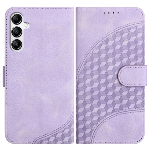 Samsung Galaxy A14 5G YX0060 Elephant Head Embossed Phone Leather Case with Lanyard - Light Purple