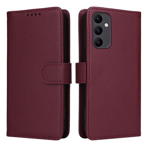 Samsung Galaxy A25 5G BETOPNICE BN-005 2 in 1 Detachable Imitate Genuine Leather Phone Case - Wine Red