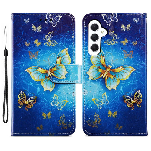 Samsung Galaxy A25 5G Colored Drawing Leather Phone Case - Phnom Penh Butterfly