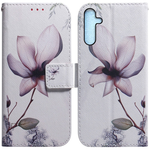 Samsung Galaxy A25 5G Coloured Drawing Flip Leather Phone Case - Magnolia