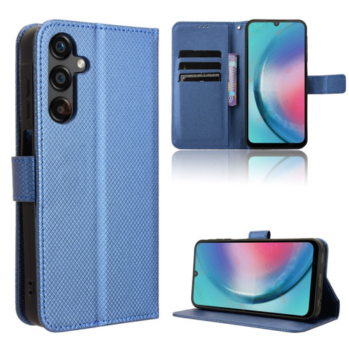Samsung Galaxy A25 5G Diamond Texture Leather Phone Case - Blue