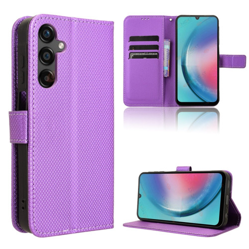Samsung Galaxy A25 5G Diamond Texture Leather Phone Case - Purple