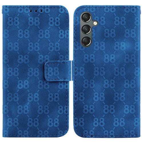 Samsung Galaxy A25 5G Double 8-shaped Embossed Leather Phone Case - Blue