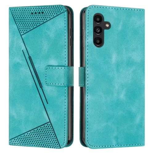 Samsung Galaxy A25 5G Dream Triangle Leather Phone Case with Long Lanyard - Green