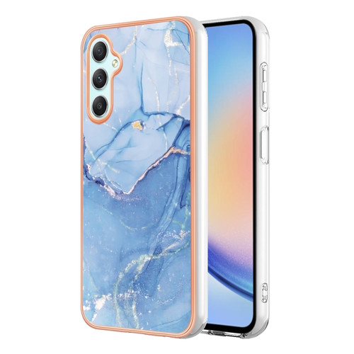 Samsung Galaxy A25 5G Electroplating Marble Dual-side IMD Phone Case - Blue 018